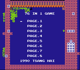 76 in 1 (Main menu)